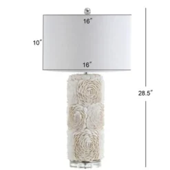 JONATHAN Y 28.5" Seashell/Resin/Crystal Rosette Table Lamp (Includes LED Light Bulb) White - JONATHAN Y 6 JONATHAN Y 28.5" Seashell/Resin/Crystal Rosette Table Lamp (Includes LED Light Bulb) White - JONATHAN Y -Deals A Radiant Den Store unnamed file 854