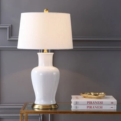 JONATHAN Y 29" Ceramic Julian Table Lamp (Includes LED Light Bulb) - JONATHAN Y Navy 1 JONATHAN Y 29" Ceramic Julian Table Lamp (Includes LED Light Bulb) - JONATHAN Y Navy
