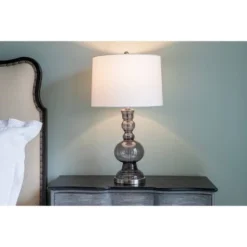 29" x 16" Glass Sadie Sculpted Table Lamp Smoke Translucent - Decor Therapy -Deals A Radiant Den Store unnamed file 902