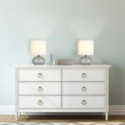 9.25" 2pk Small Matching Touch Table Lamp Set Silver - Cresswell Lighting -Deals A Radiant Den Store unnamed file 908