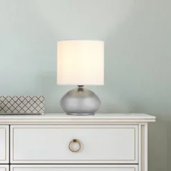 9.25" 2pk Small Matching Touch Table Lamp Set Silver - Cresswell Lighting -Deals A Radiant Den Store unnamed file 909