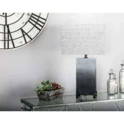 Olivia & May 26" x 15" Modern Metal Table Lamp Gray - Olivia & May