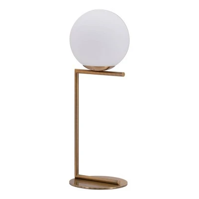 25" Modern Geometric Table Lamp (Includes Light Bulb) Brass - ZM Home 1 25" Modern Geometric Table Lamp (Includes Light Bulb) Brass - ZM Home