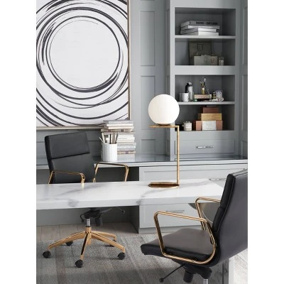 25" Modern Geometric Table Lamp (Includes Light Bulb) Brass - ZM Home 3 25" Modern Geometric Table Lamp (Includes Light Bulb) Brass - ZM Home - Image 3