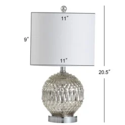 JONATHAN Y 20.5" Glass/Metal Krister Table Lamp (Includes LED Light Bulb) Silver - JONATHAN Y -Deals A Radiant Den Store unnamed file 954