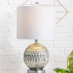 JONATHAN Y 20.5" Glass/Metal Krister Table Lamp (Includes LED Light Bulb) Silver - JONATHAN Y -Deals A Radiant Den Store unnamed file 955