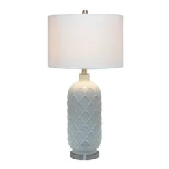 Argyle Classic Table Lamp with Fabric Shade White - Lalia Home