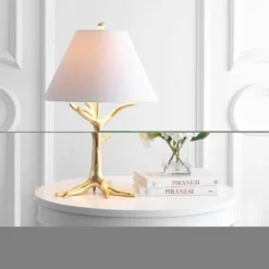 JONATHAN Y 33.5" Galen Resin Table Lamp (Includes LED Light Bulb) Gold - JONATHAN Y