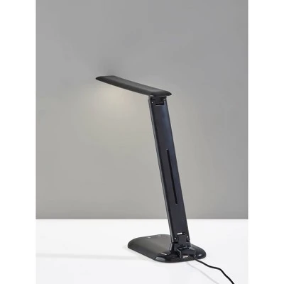 Dimmable Desk Lamp with Straight Neck (Includes LED Light Bulb) - Adesso Black 1 Dimmable Desk Lamp with Straight Neck (Includes LED Light Bulb) - Adesso Black